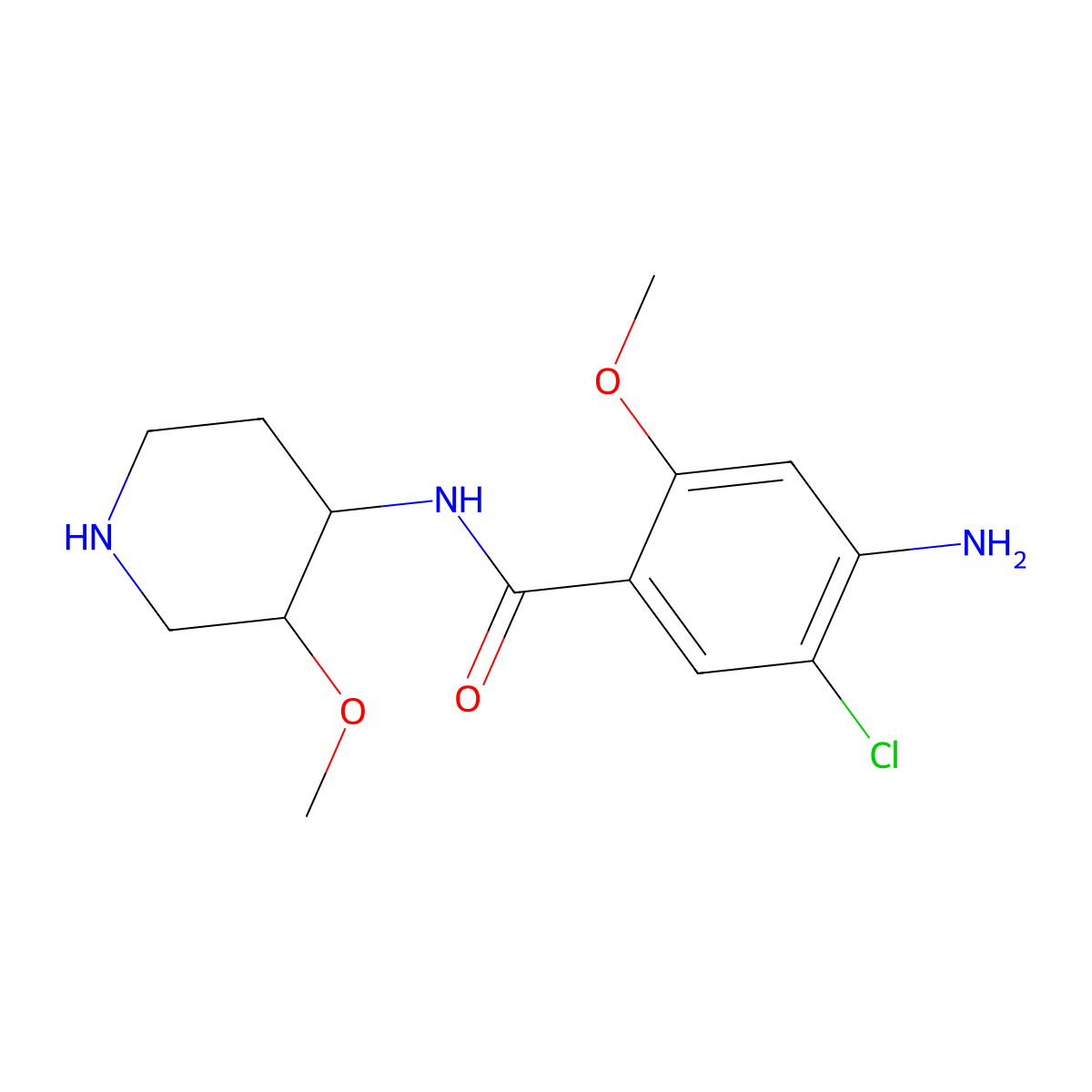 Norcisapride, (+)- molecular structure, CAS 202590-69-0