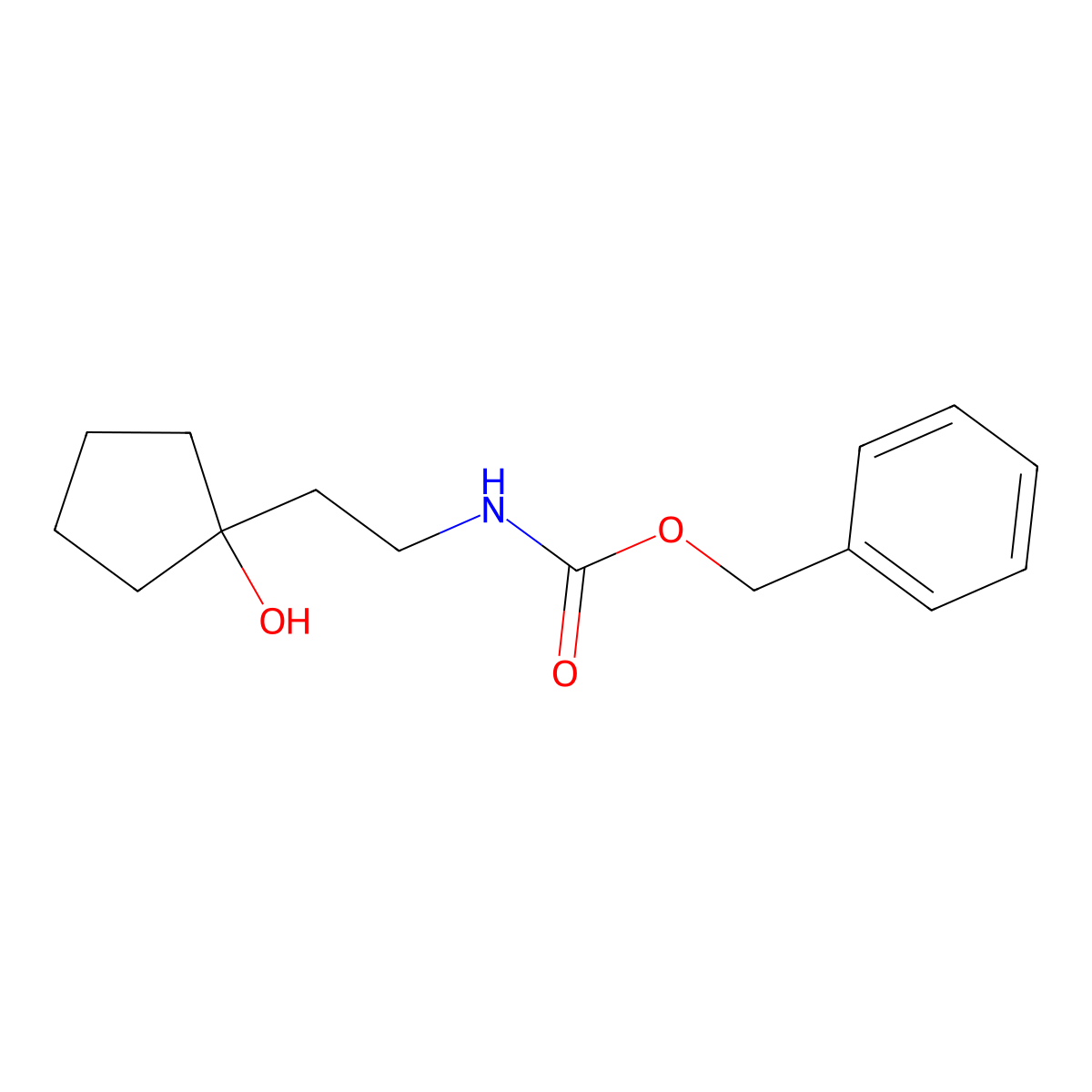 benzyl N-[2-(1-hydroxycyclopentyl)ethyl]carbamate molecular structure, CAS 2025931-35-3