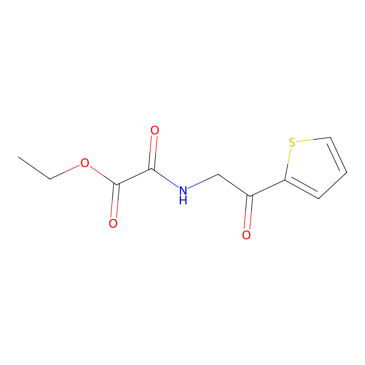 Ethyl {[2-oxo-2-(thiophen-2-yl)ethyl]carbamoyl}formate molecular structure, CAS 202595-26-4