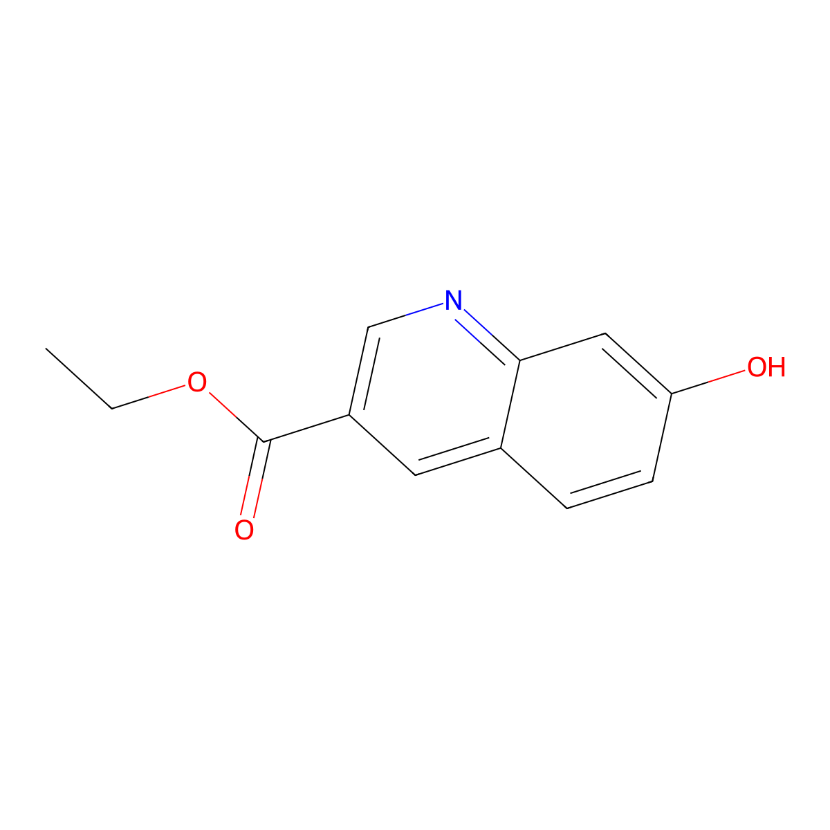 Ethyl 7-hydroxyquinoline-3-carboxylate molecular structure, CAS 202595-32-2