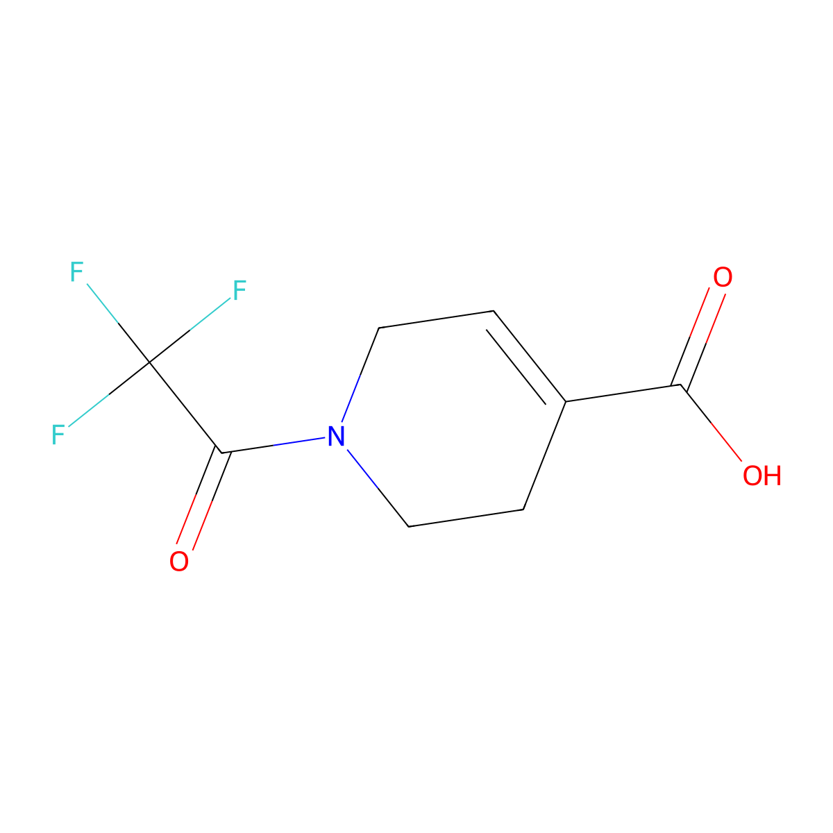 1-(Trifluoroacetyl)-1,2,3,6-tetrahydropyridine-4-carboxylic acid molecular structure, CAS 2025971-40-6