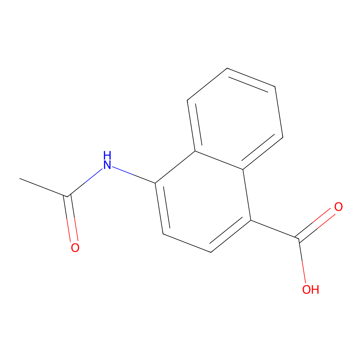 4-Acetamidonaphthalene-1-carboxylic acid molecular structure, CAS 202598-82-1