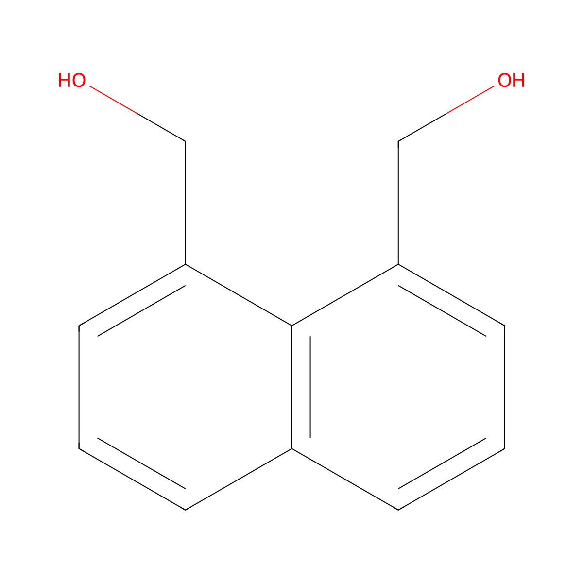1,8-Naphthalenedimethanol molecular structure, CAS 2026-08-6