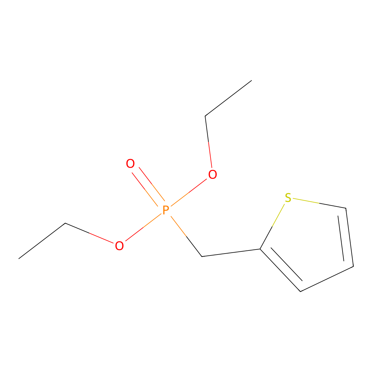 Diethyl ((thiophen-2-yl)methyl)phosphonate molecular structure, CAS 2026-42-8