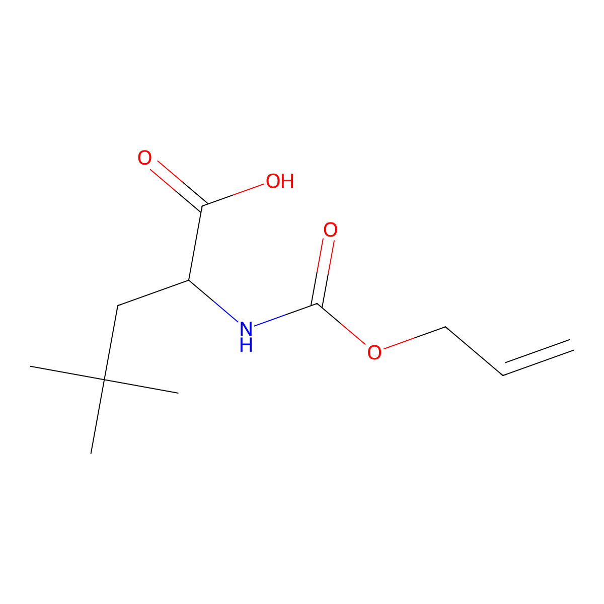 4,4-Dimethyl-2-{[(prop-2-en-1-yloxy)carbonyl]amino}pentanoic acid molecular structure, CAS 2026070-12-0