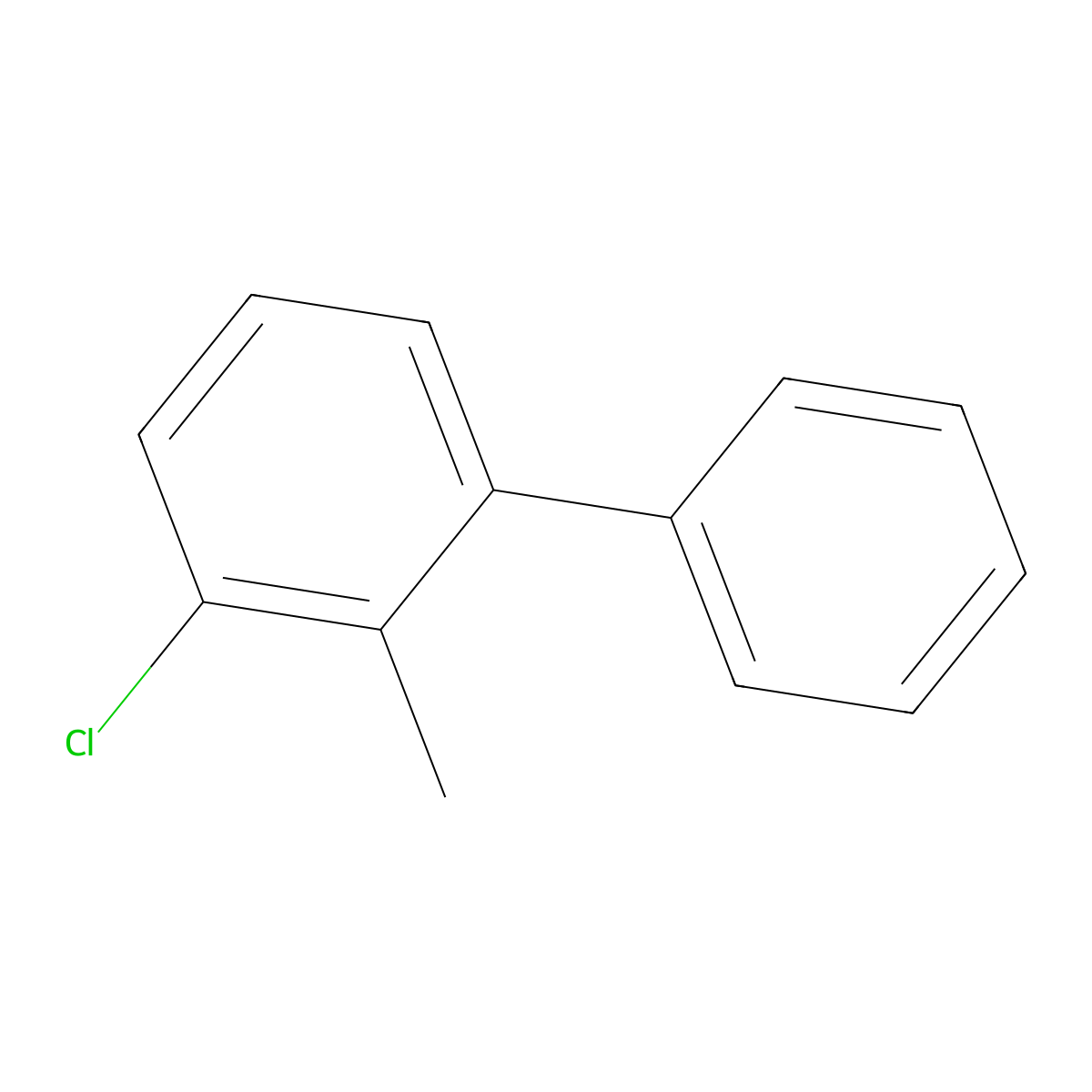 3-Chloro-2-methylbiphenyl molecular structure, CAS 20261-24-9