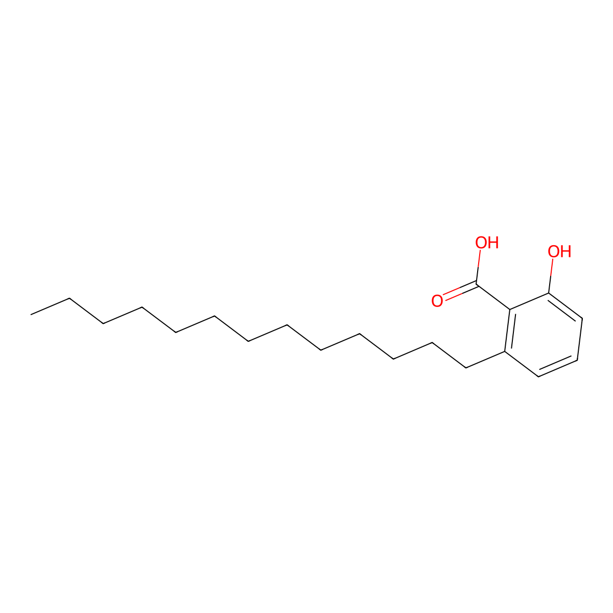 Ginkgoneolic acid molecular structure, CAS 20261-38-5