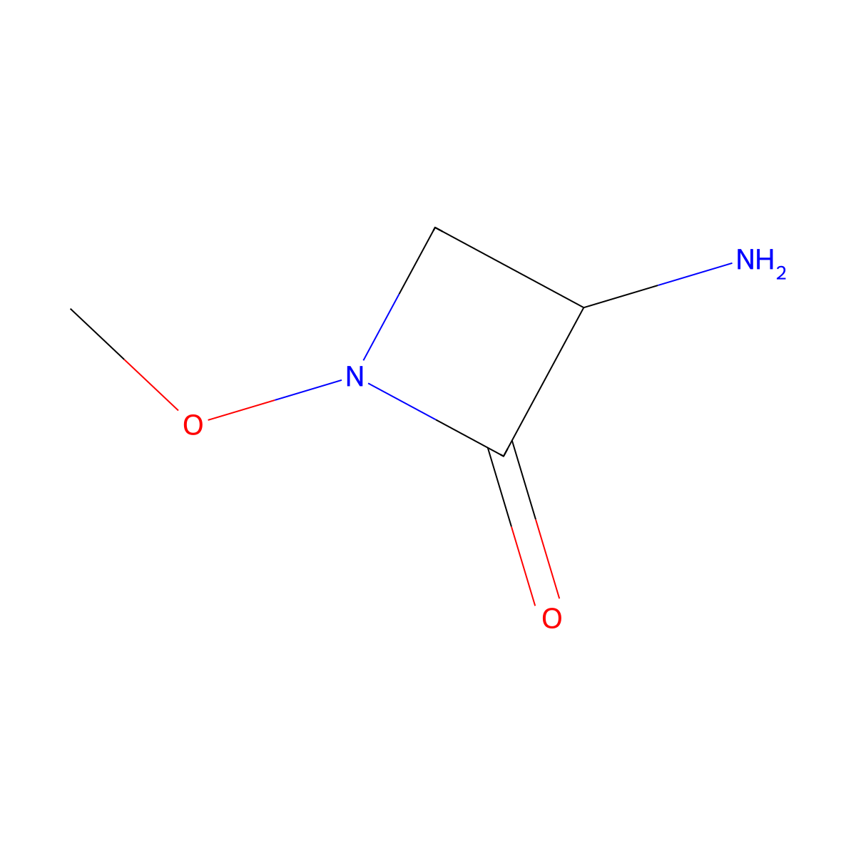 3-Amino-1-methoxyazetidin-2-one molecular structure, CAS 2026122-82-5