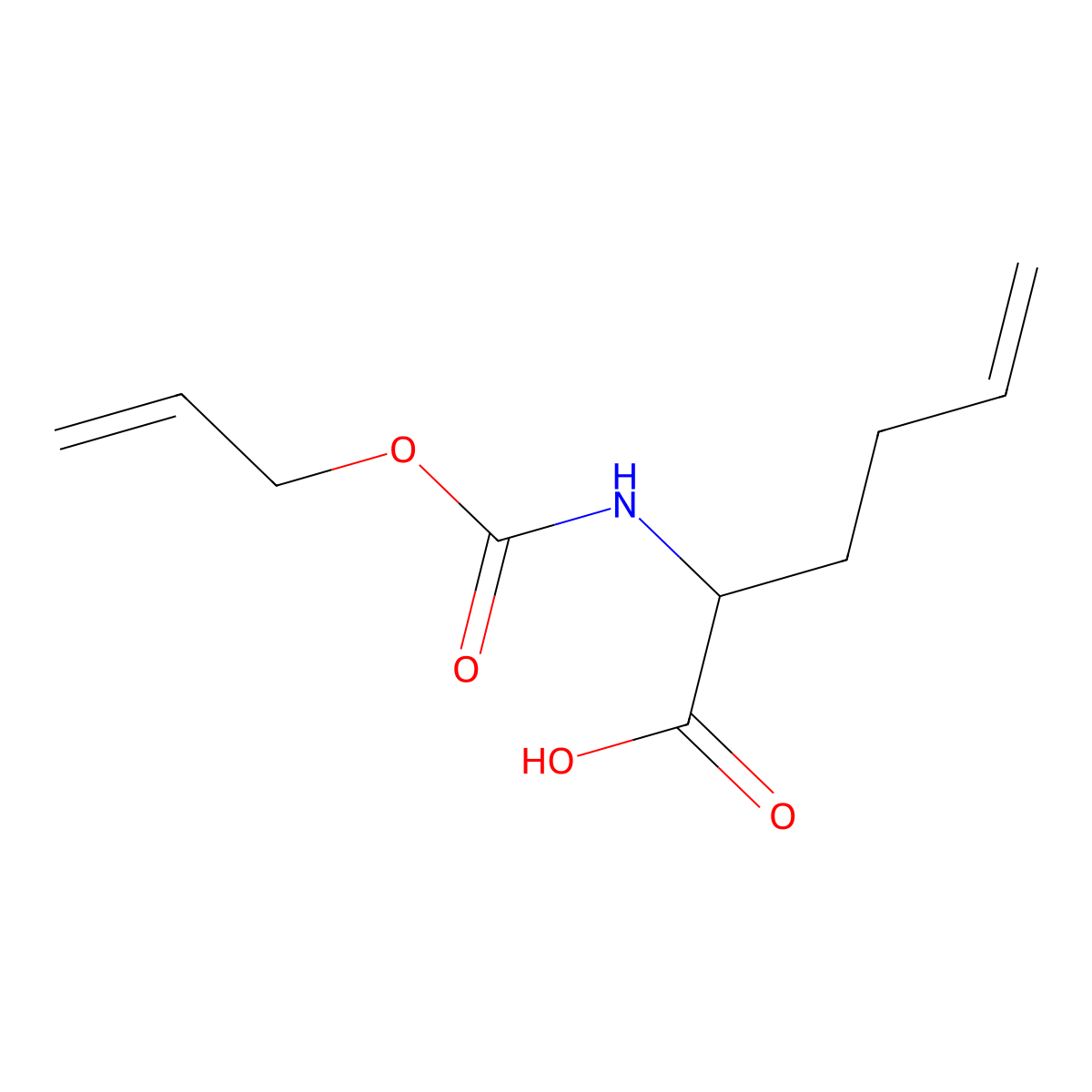 2-{[(Prop-2-en-1-yloxy)carbonyl]amino}hex-5-enoic acid molecular structure, CAS 2026189-50-2