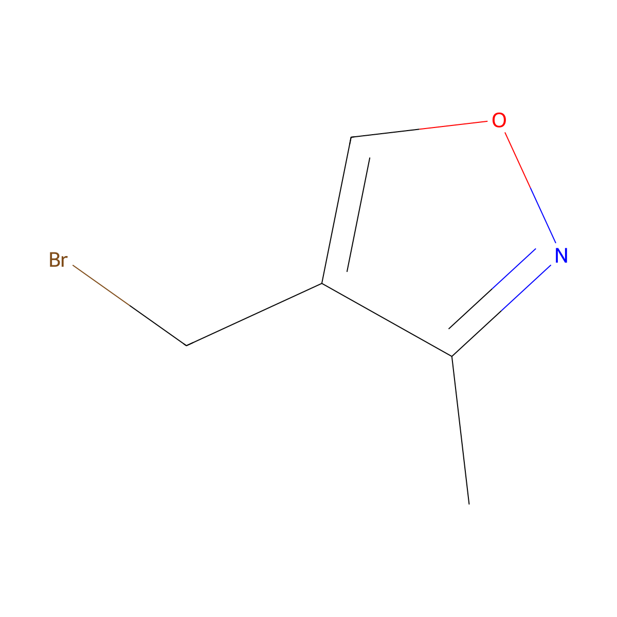 4-(Bromomethyl)-3-methyl-1,2-oxazole molecular structure, CAS 2026254-51-1