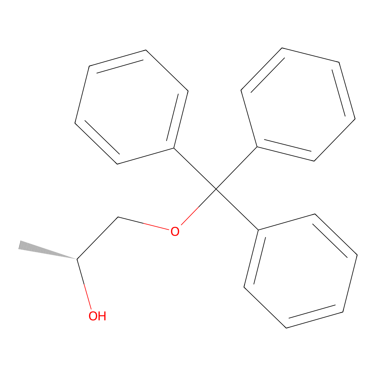 (2R)-1-(triphenylmethoxy)-2-propanol molecular structure, CAS 20263-26-7