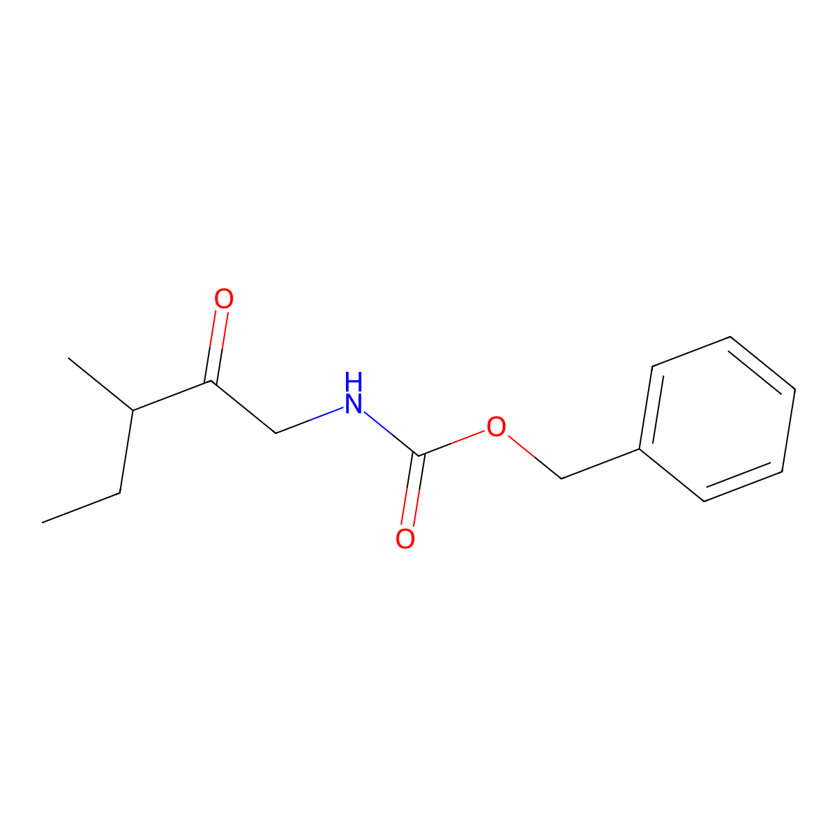 benzyl N-(3-methyl-2-oxopentyl)carbamate molecular structure, CAS 2026347-87-3