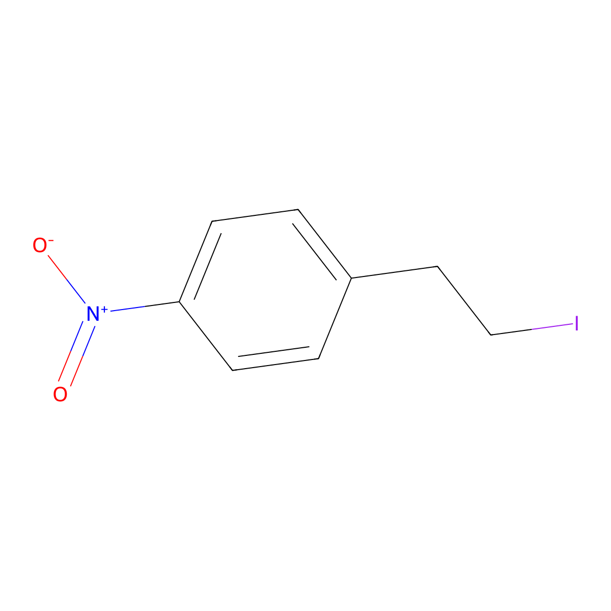 1-(2-Iodoethyl)-4-nitrobenzene molecular structure, CAS 20264-96-4