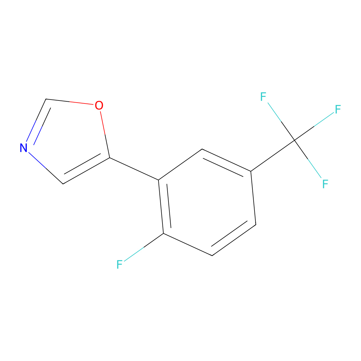 5-(2-Fluoro-5-(trifluoromethyl)phenyl)oxazole molecular structure, CAS 2026425-41-0