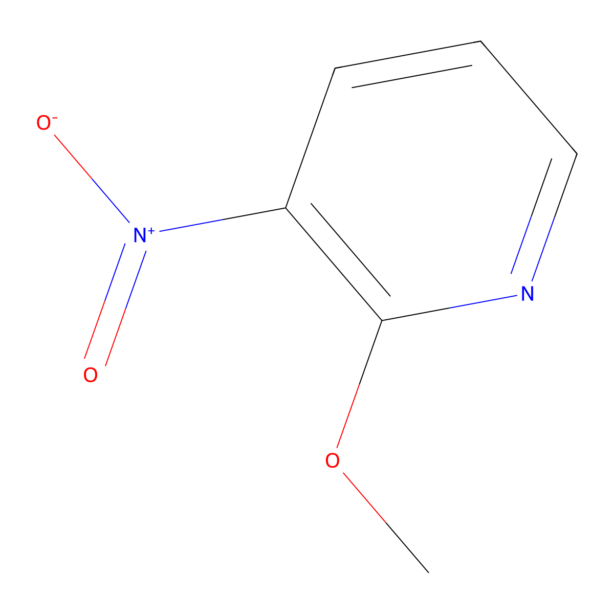 2-Methoxy-3-nitropyridine molecular structure, CAS 20265-35-4