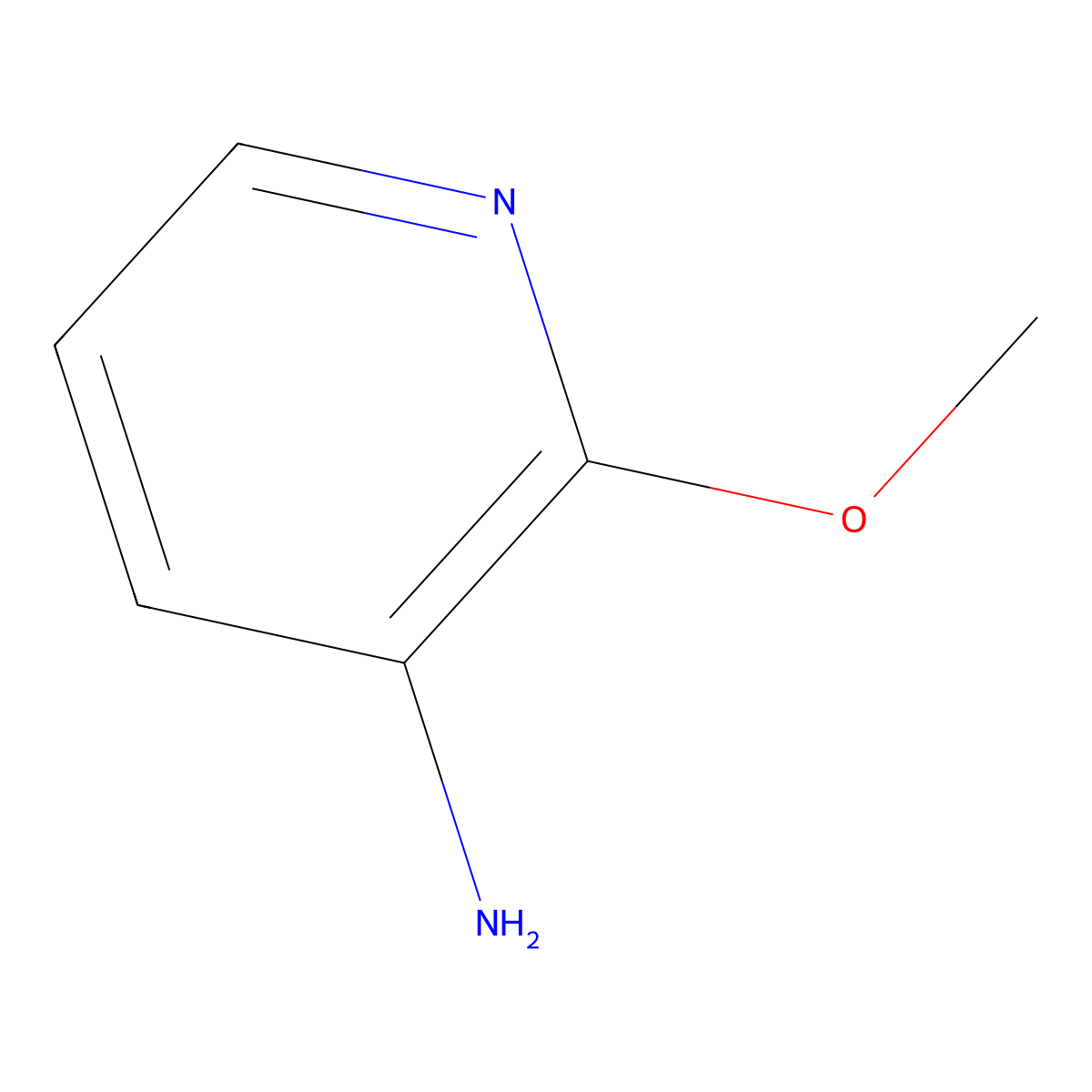 3-Amino-2-methoxypyridine molecular structure, CAS 20265-38-7