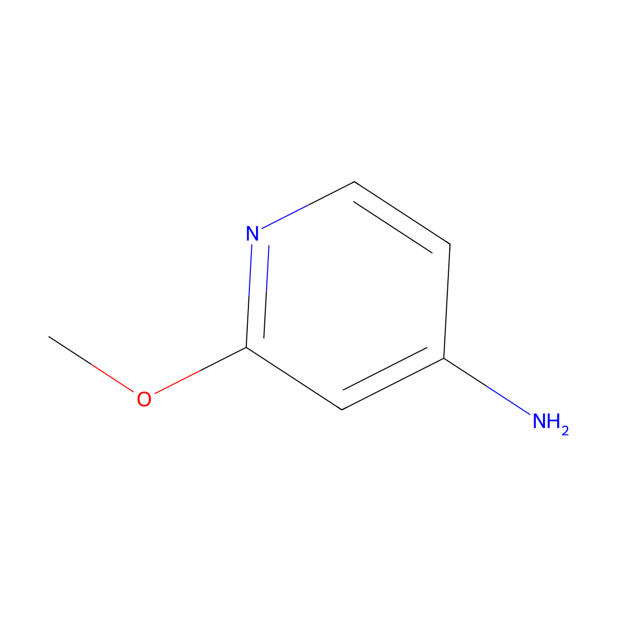 2-Methoxypyridin-4-amine molecular structure, CAS 20265-39-8