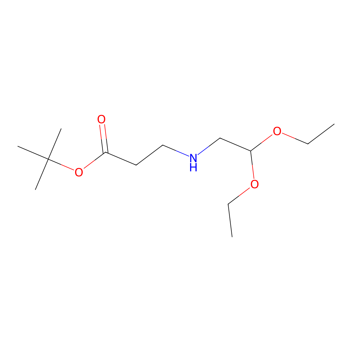 tert-Butyl 3-[(2,2-diethoxyethyl)amino]propanoate molecular structure, CAS 202653-35-8