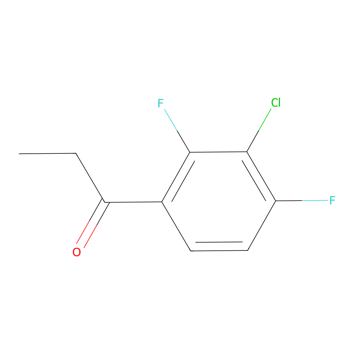 1-(3-Chloro-2,4-difluorophenyl)-1-propanone molecular structure, CAS 2026561-33-9