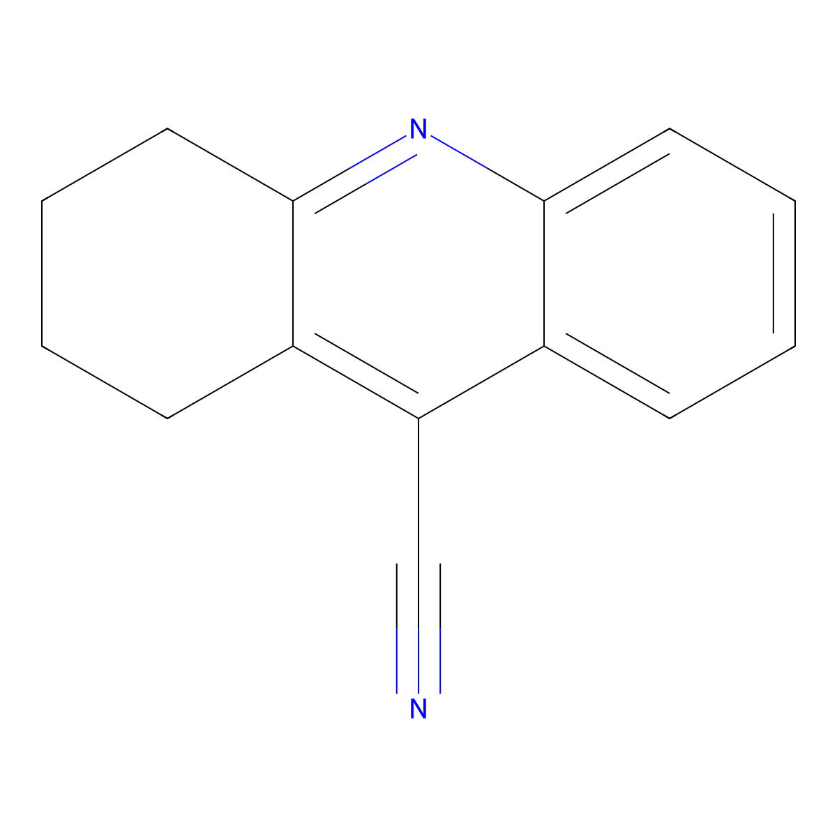 1,2,3,4-Tetrahydroacridine-9-carbonitrile molecular structure, CAS 202657-86-1