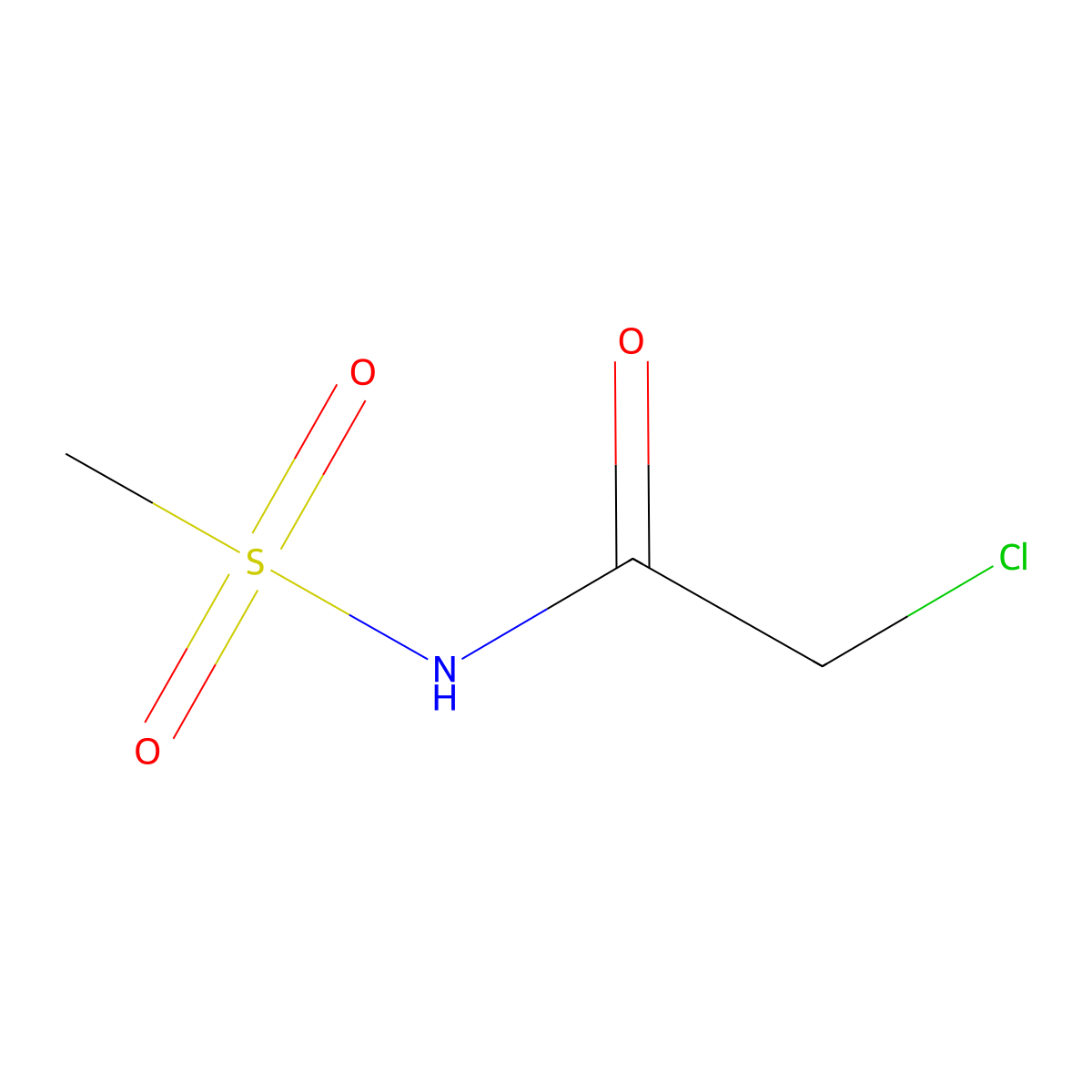 2-chloro-N-methylsulfonylacetamide molecular structure, CAS 202658-88-6