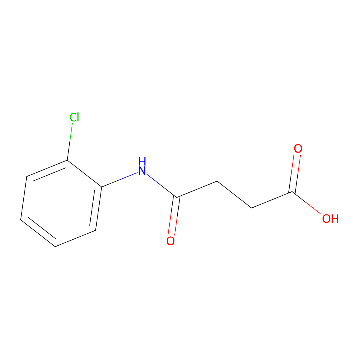 4-[(2-Chlorophenyl)amino]-4-oxobutanoic acid molecular structure, CAS 20266-25-5