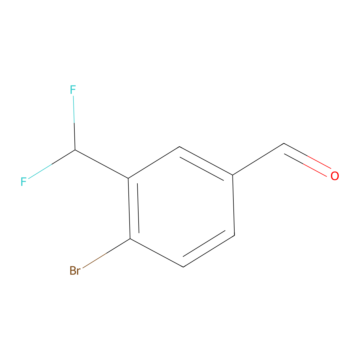 4-Bromo-3-(difluoromethyl)benzaldehyde molecular structure, CAS 2026639-42-7