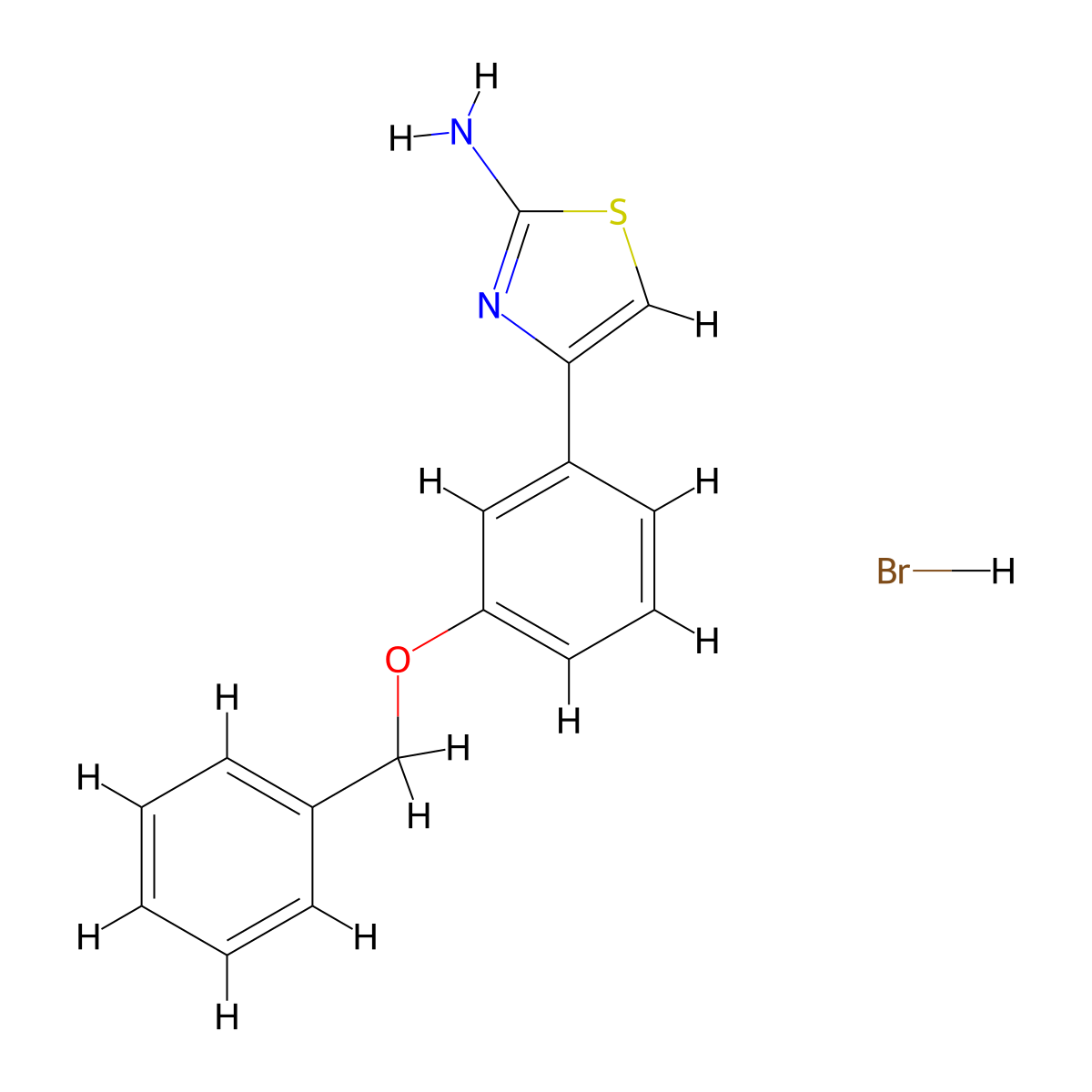 4-[3-(Benzyloxy)phenyl]-1,3-thiazol-2-amine hydrobromide molecular structure, CAS 202664-41-3