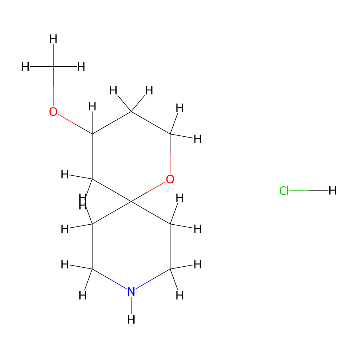 4-Methoxy-1-oxa-9-azaspiro[5.5]undecane hydrochloride molecular structure, CAS 2026650-28-0