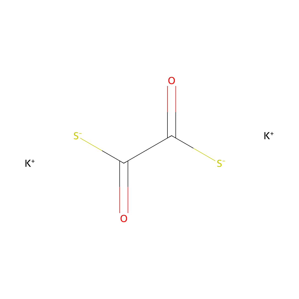 Ethanebis(thioic) acid, potassium salt (1:2) molecular structure, CAS 20267-56-5