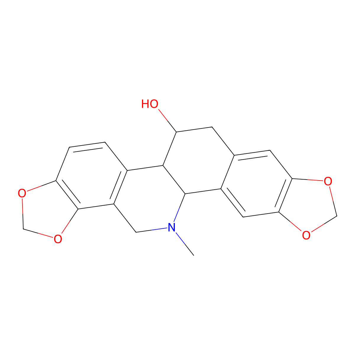 Chelidonine molecular structure, CAS 20267-87-2