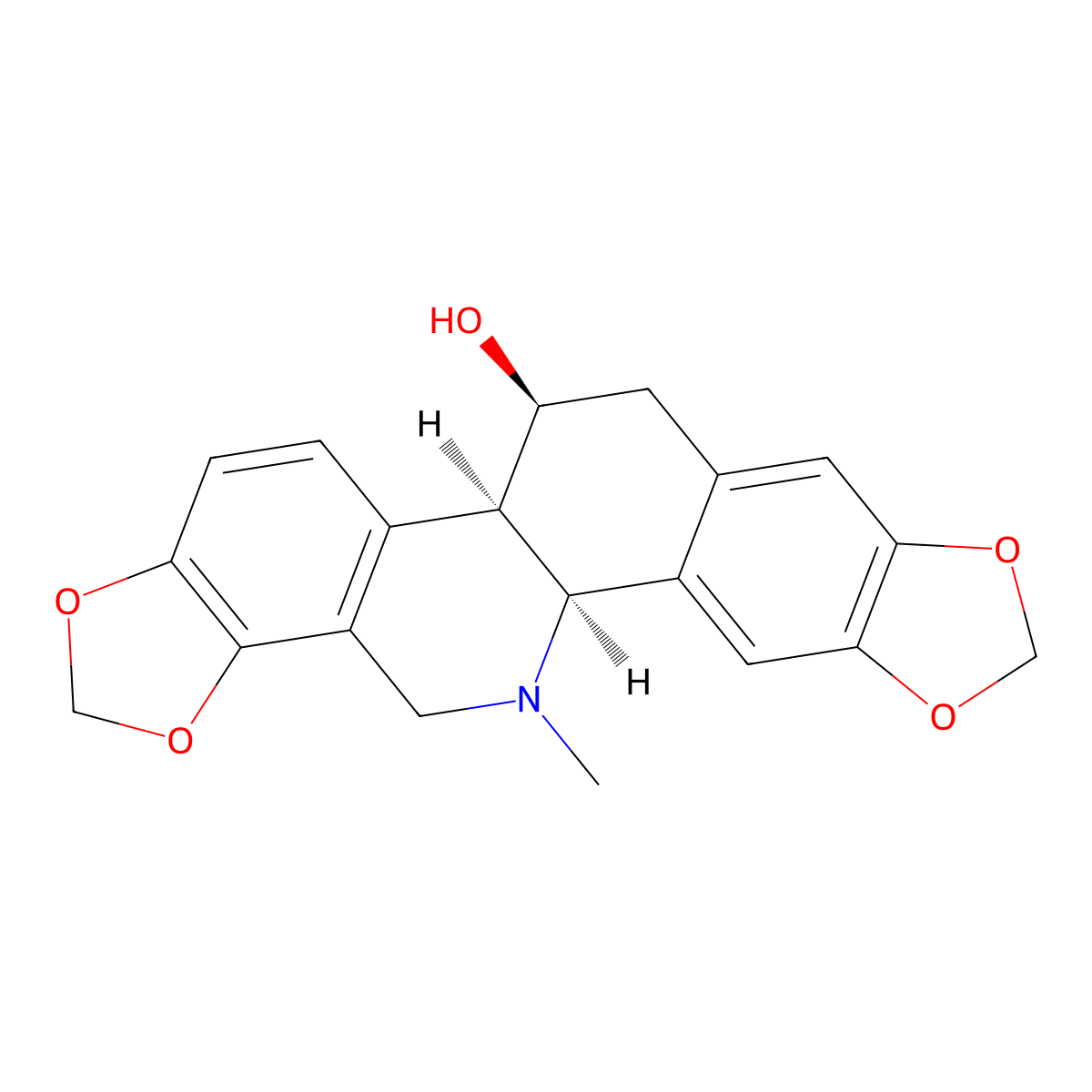 Chelidonine molecular structure, CAS 20267-87-2