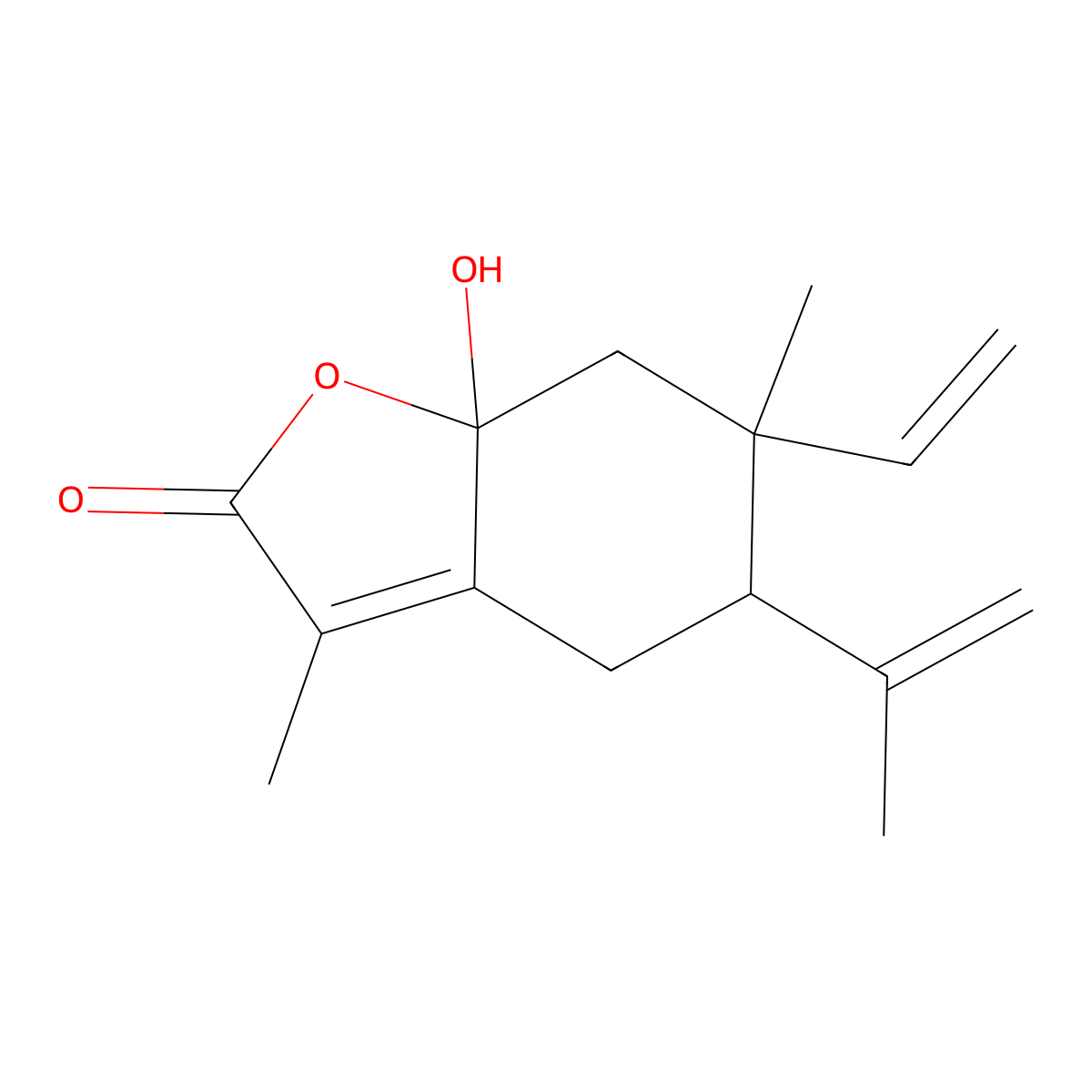 Hydroxyisogermafurenolide molecular structure, CAS 20267-91-8