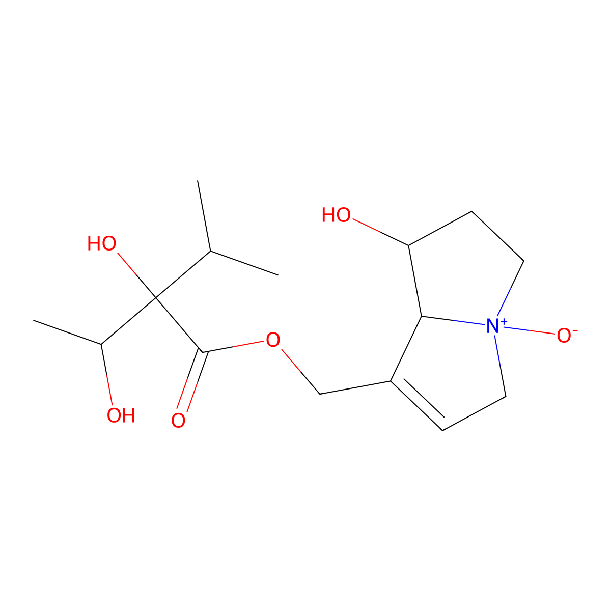 Echinatine, N-oxide molecular structure, CAS 20267-93-0
