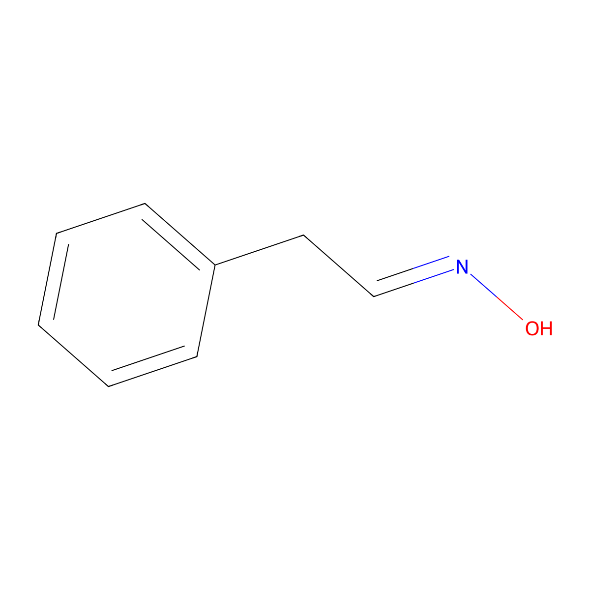(E)-Phenylacetaldehyde oxime molecular structure, CAS 20268-21-7