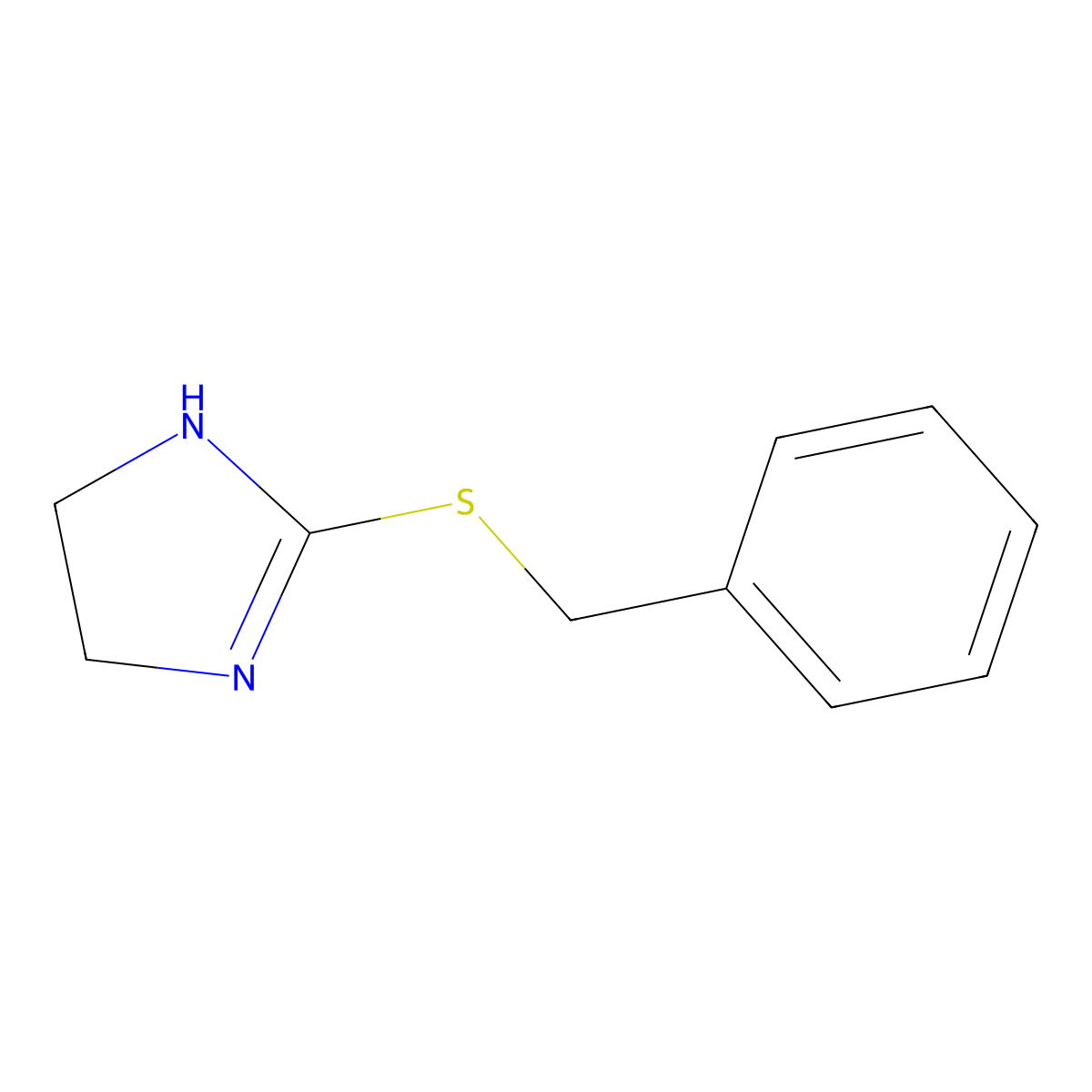 2-Benzylsulfanyl-4,5-dihydro-1H-imidazole molecular structure, CAS 20268-38-6