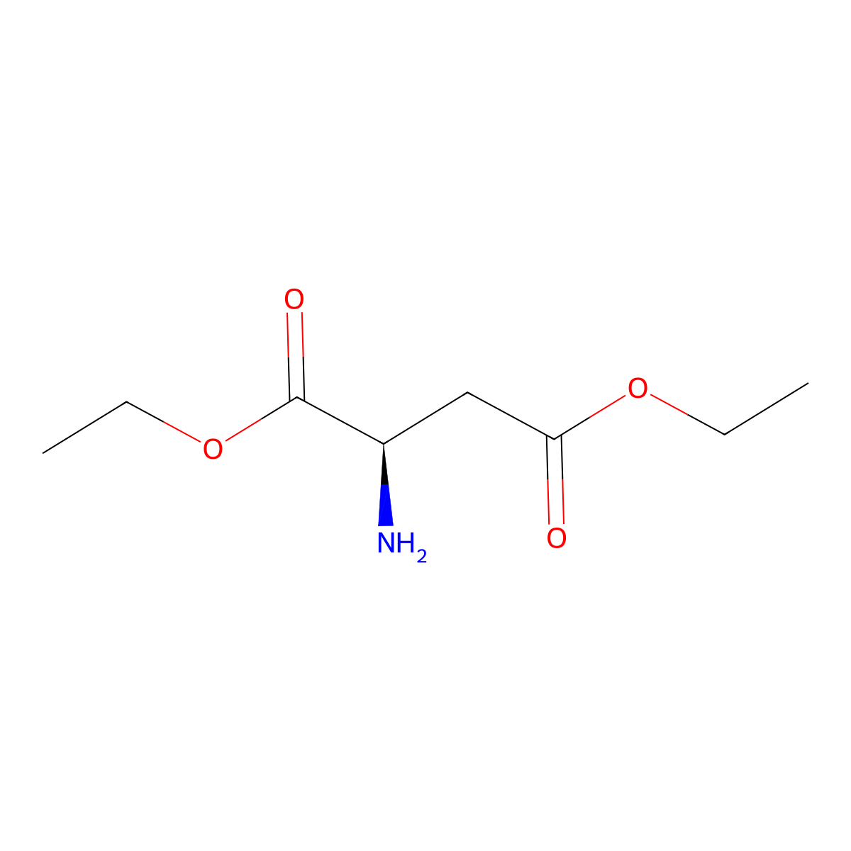 (R)-Diethyl 2-aminosuccinate molecular structure, CAS 20268-79-5