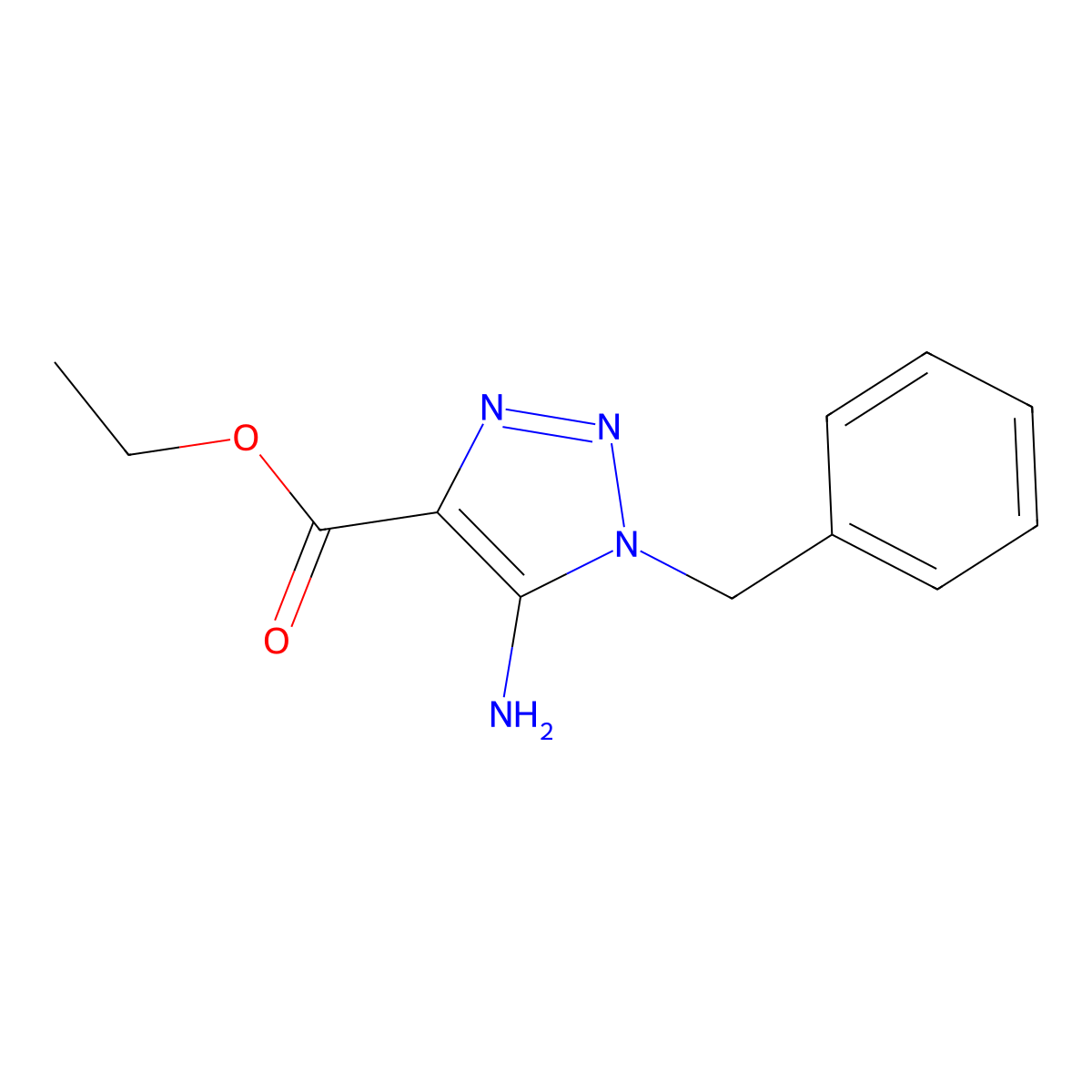 ethyl 5-amino-1-benzyl-1H-1,2,3-triazole-4-carboxylate molecular structure, CAS 20271-33-4