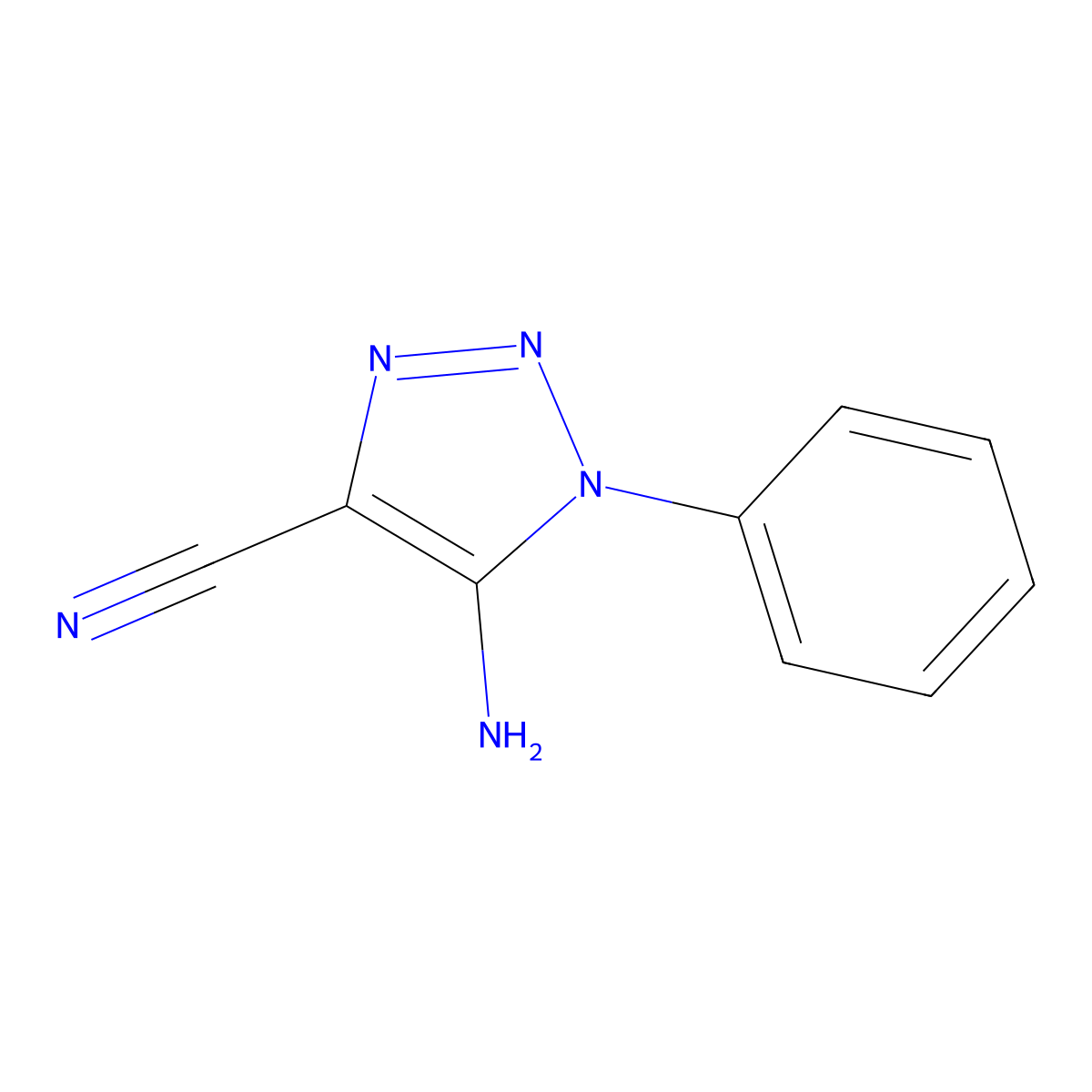 1-Phenyl-5-amino-1,2,3-triazole-4-nitrile molecular structure, CAS 20271-39-0