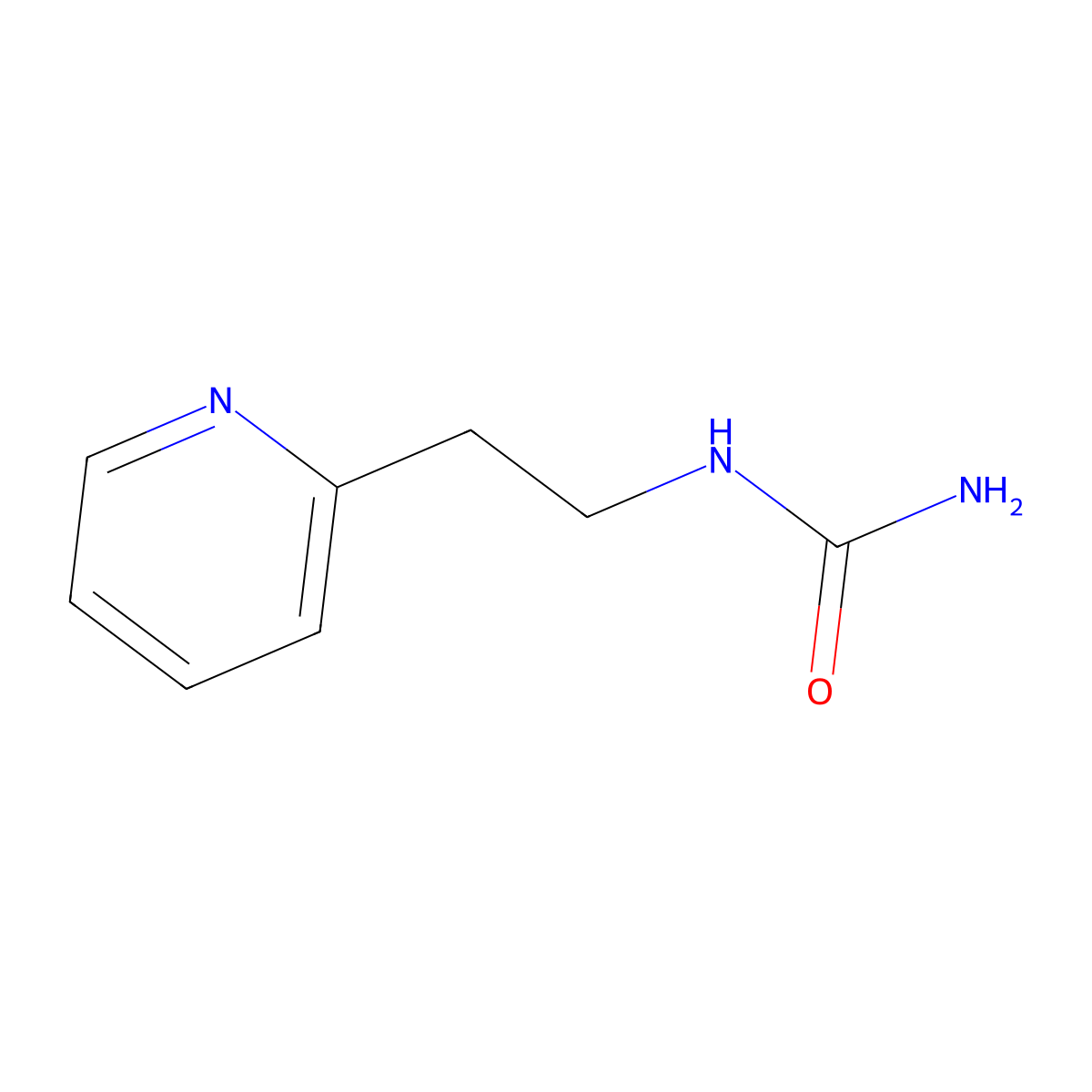 [2-(Pyridin-2-yl)ethyl]urea molecular structure, CAS 20273-53-4