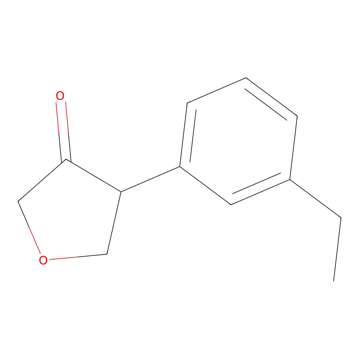 4-(3-Ethylphenyl)oxolan-3-one molecular structure, CAS 2027337-08-0