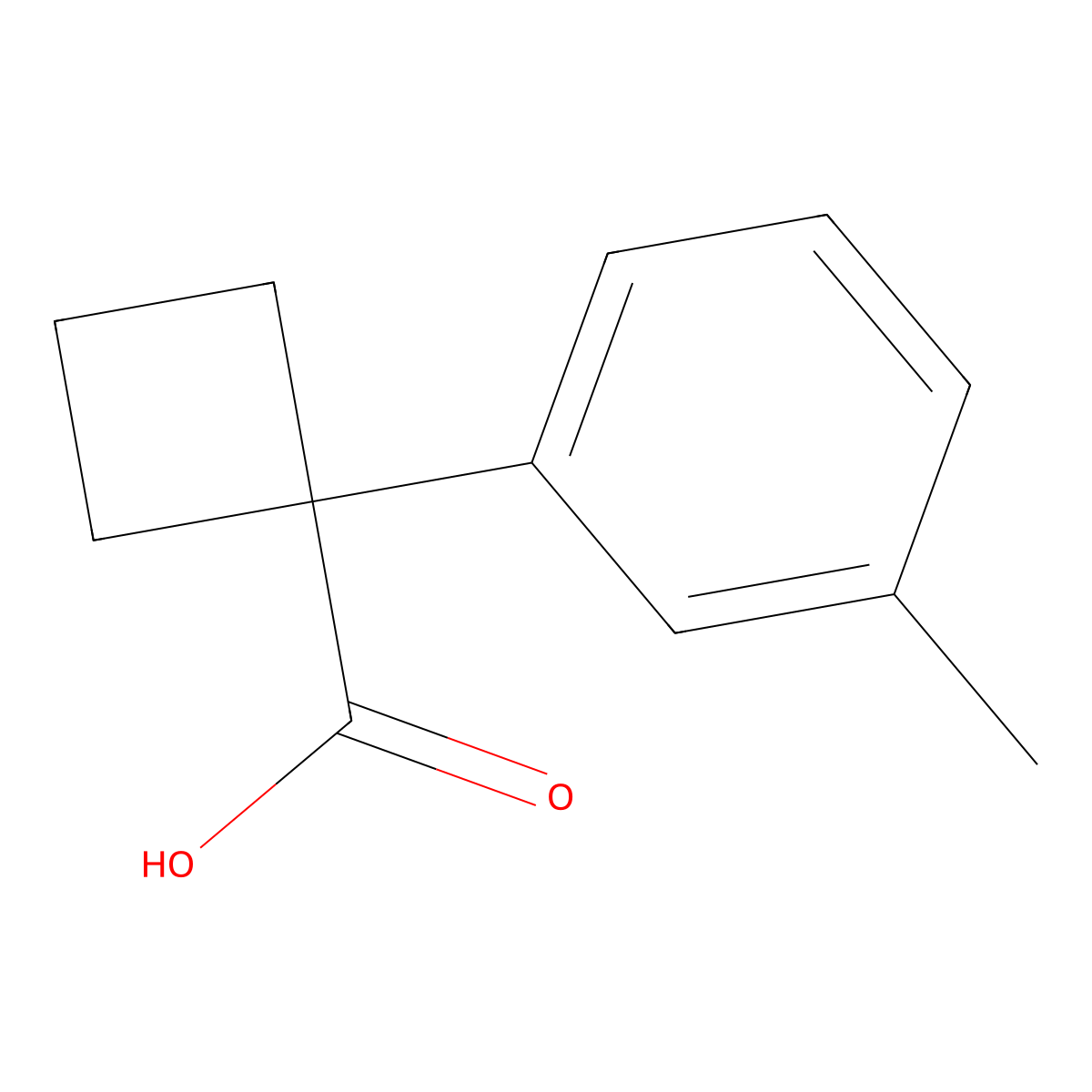 1-(3-Methylphenyl)cyclobutane-1-carboxylic acid molecular structure, CAS 202737-32-4