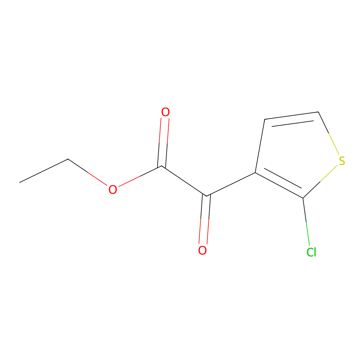 Ethyl 2-(2-chlorothiophen-3-yl)-2-oxoacetate molecular structure, CAS 2027373-47-1