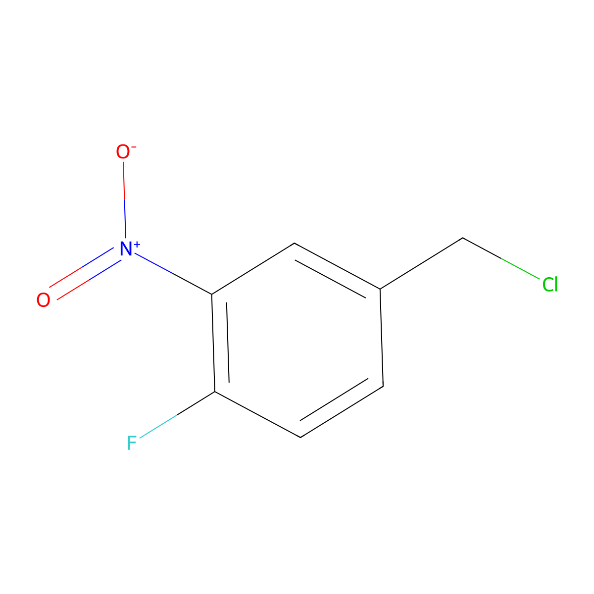 4-(Chloromethyl)-1-fluoro-2-nitrobenzene molecular structure, CAS 20274-70-8