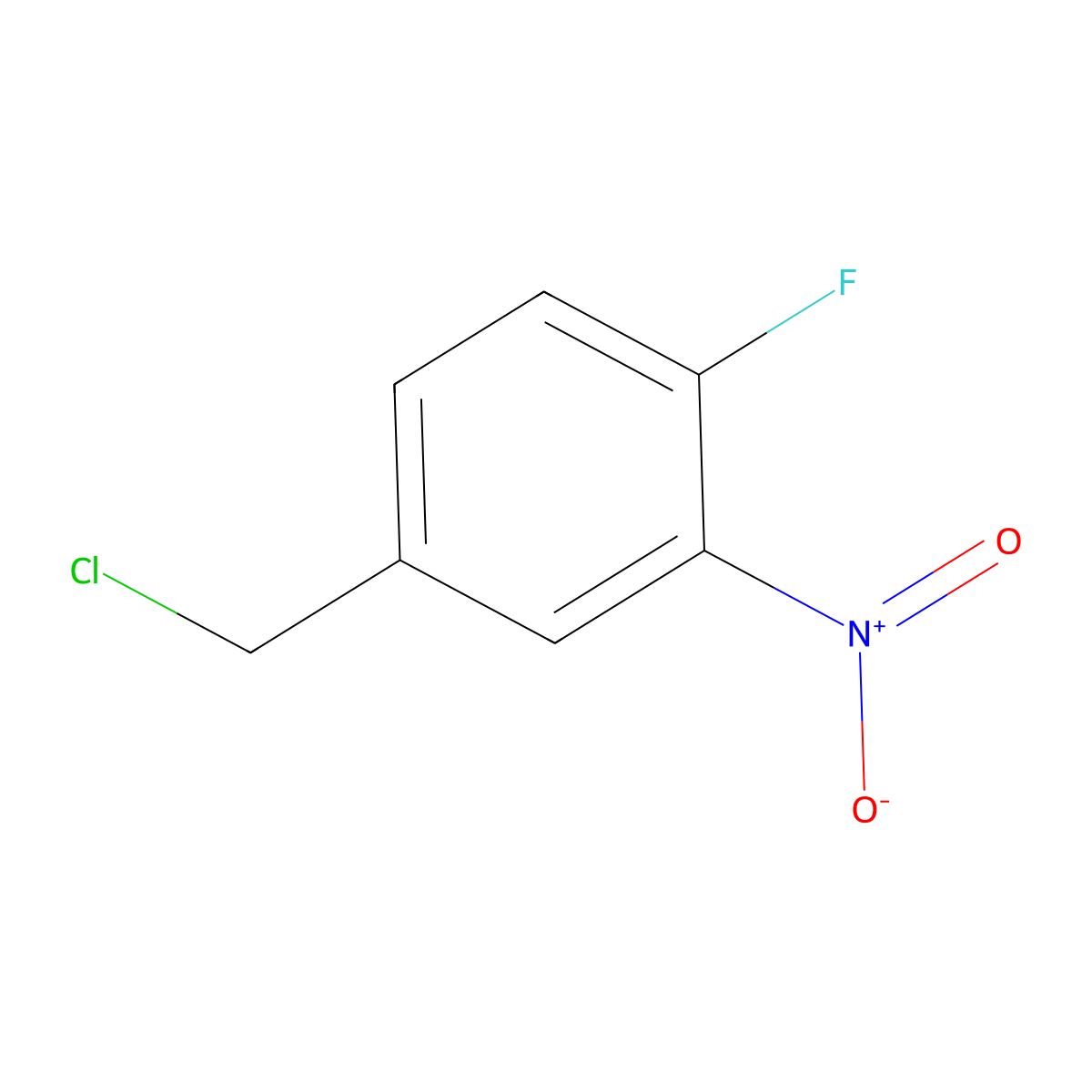 4-(Chloromethyl)-1-fluoro-2-nitrobenzene molecular structure, CAS 20274-70-8
