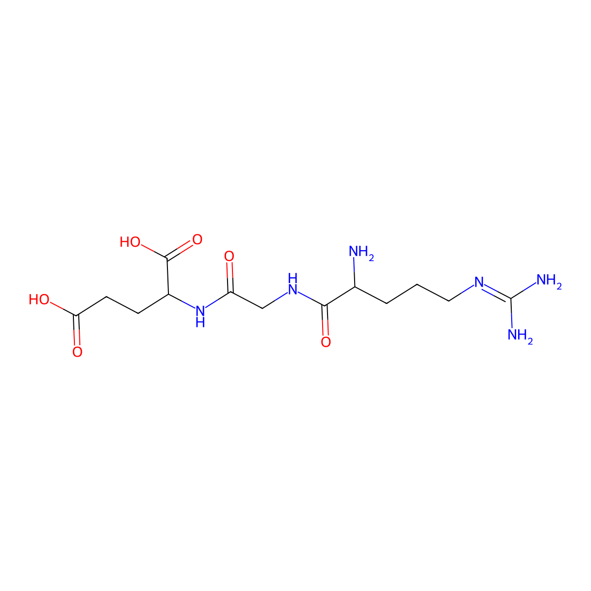 Arginyl-glycyl-glutamic acid molecular structure, CAS 20274-91-3