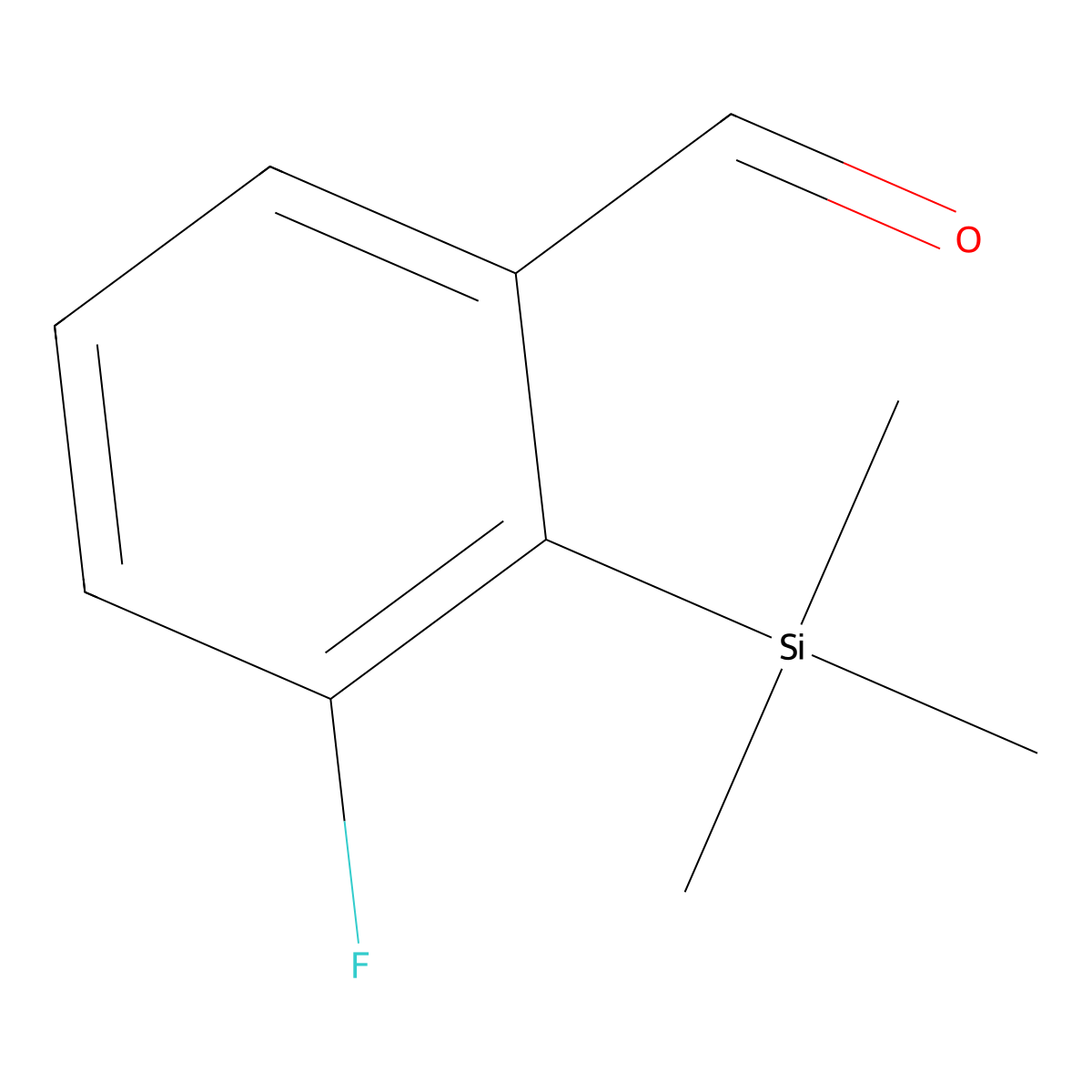 3-Fluoro-2-(trimethylsilyl)benzaldehyde molecular structure, CAS 202744-97-6