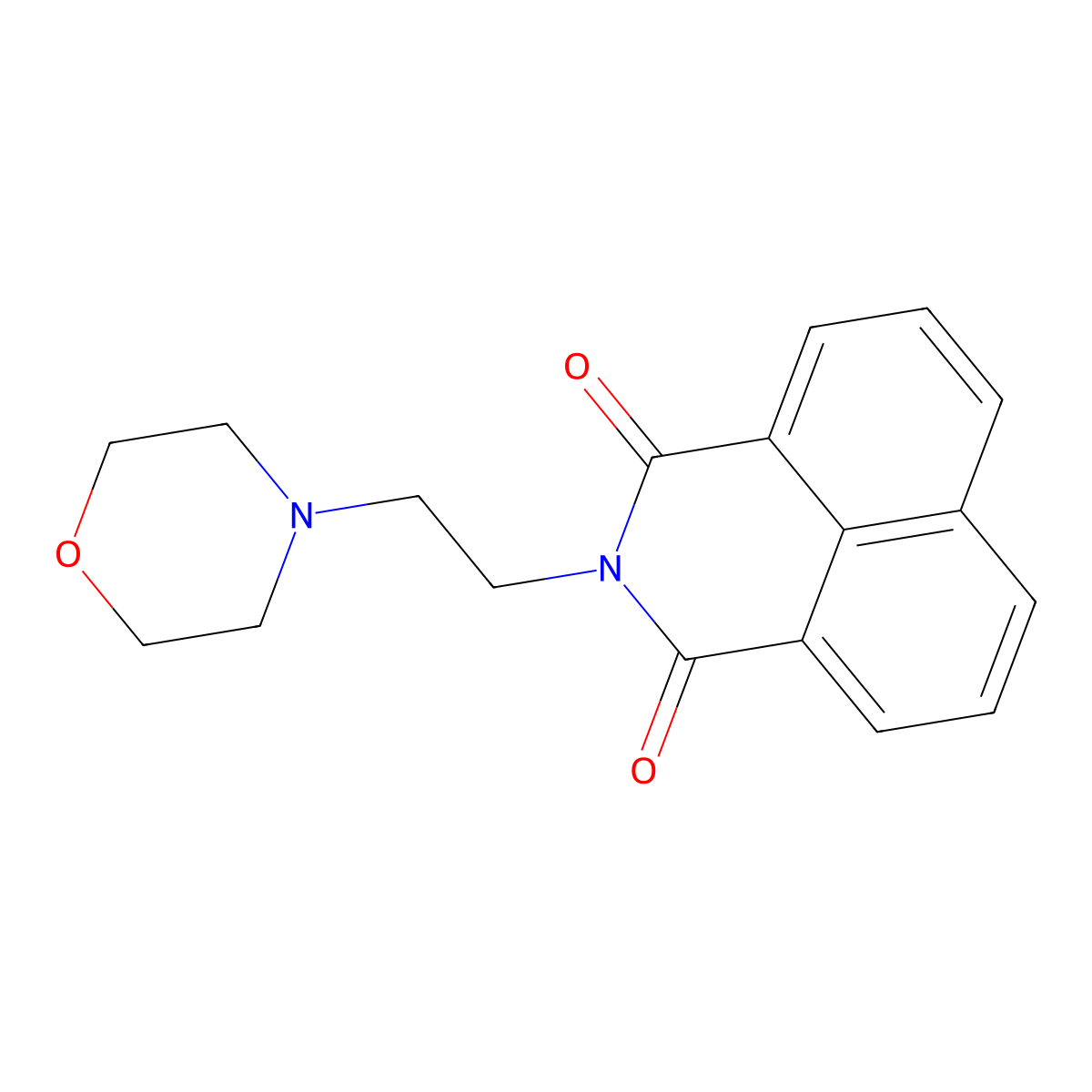 2-(2-Morpholinoethyl)-1H-benzo[de]isoquinoline-1,3(2H)-dione molecular structure, CAS 202745-97-9
