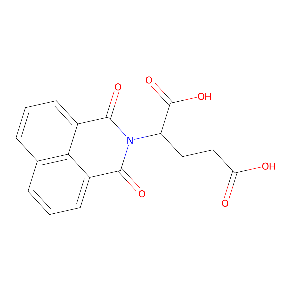 2-(1,3-dioxo-1H-benzo[de]isoquinolin-2(3H)-yl)pentanedioic acid molecular structure, CAS 202745-98-0