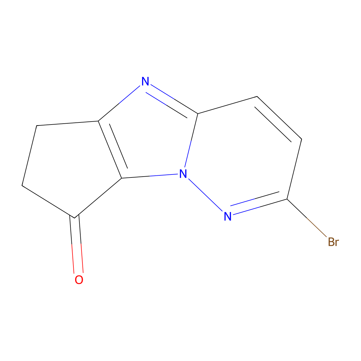 2-Bromo-6,7-dihydro-8H-cyclopenta[4,5]imidazo[1,2-B]pyridazin-8-one molecular structure, CAS 2027495-19-6